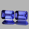 6x4 mm 2pcs Octagon Emerald Cut AAA Fire Natural Purple Blue Tanzanite {Flawless-VVS1}