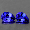 7x5 mm 2 pcs { 1.31 cts } Pear Brilliant Cut AAA Fire Intense Purple Blue Tanzanite Natural {Flawless-VVS}--AAA Grade