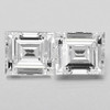 1.9x1.7 mm 2 pcs Baguette Step Cut Color D-F White Diamond Natural {VVS}