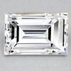 3.4x2.2 mm { 0.12 cts} Baguette Emerald Cut Natural White Diamond Color D-F {VVS}
