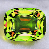 6.5x5.5 mm { 1.05 cts } Cushion Excellent Rainbow Flash Intense Yellow Green Sphene Natural { Flawless-VVS }--AAA Grade