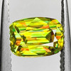 8x6 mm { 1.68 cts } Cushion Excellent Rainbow Flash Intense Canary Yellow Sphene Natural { Flawless-VVS }--AAA Grade