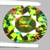 7.5x6.5 mm { 1.47 cts } Oval Excellent Rainbow Flash Natural Canary Green Sphene { Flawless-VVS }--AAA Grade