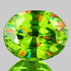 6x5 mm { 1.07 cts } Oval Excellent Rainbow Flash Intense Green Sphene Natural { Flawless-VVS }--AAA Grade