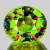 7x6 mm { 1.40 cts } Oval Excellent Rainbow Flash Intense Green Sphene Natural { Flawless-VVS }--AAA Grade
