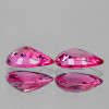 6x4 mm 2 pcs Pear AAA Fire Natural Intense Pink Sapphire {Flawless-VVS}