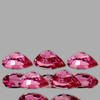 4.5x3.5 mm 5 pcs Pear Best AAA Fire Intense Pink Natural Sapphire {Flawless-VVS}--AAA Grade