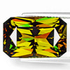 7.5x5 mm { 1.11 cts } Octagon Princess Cut Excellent Rainbow Flash Natural AAA Canary Yellow Sphene { Flawless-VVS }--AAA Grade