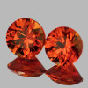 4.30 mm 2 pcs { 0.67 cts} Round Brilliant Cut Best AAA Fire Intense AAA Orange Spinel Natural {Flawless-VVS}--AAA Grade