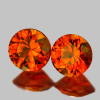 4.00 mm 2 pcs Round Brilliant Cut Best AAA Fire Intense AAA Orange Spinel Natural {Flawless-VVS}--AAA Grade