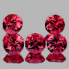 3.20 mm 5 pcs Round Brilliant Cut AAA Fire AAA Jedi Pink Red Spinel Natural {Flawless-VVS}--AAA Grade