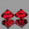4.00 mm 2 pcs Round Brilliant Cut AAA Fire Intense Jedi Red Spinel Natural {Flawless-VVS}--AAA Grade