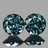 4.00 mm 2 pcs Round Brilliant Cut AAA Fire Teal Blue Spinel Natural {Flawless-VVS}