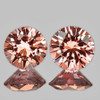 4.00 mm 2 pcs Round Brilliant Cut AAA Fire Natural Pink Orange Spinel {Flawless-VVS}