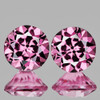4.20 mm 2 pcs Round Brilliant Cut Best AAA Fire Intense Pink Spinel Natural {Flawless-VVS}--AAA Grade