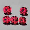 3.50 mm 5 pcs Round AAA Fire Jedi Red Spinel Natural {Flawless-VVS}