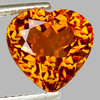 9.00 mm { 2.37 cts } Heart Brilliant Cut AAA Fire Madeira Orange Citrine Natural {Flawless-VVS1}--AAA Grade