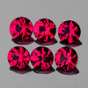 3.00 mm 6 pcs Round Brilliant Cut AAA Fire Intense Red Burma Ruby Natural {Flawless-VVS}--AAA Grade