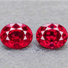 4.5x3.5 mm 2 pcs Oval AAA Fire Intense Red Burma Ruby Natural {VVS}--AAA Grade
