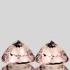 8.00 mm 2pcs { 4.08 cts } Round Brilliant Cut Extreme Brilliancy AAA Peach Pink Morganite Natural { Flawless-VVS }--AAA Grade