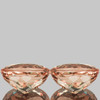 12x10 mm 2pcs { 8.49 cts} Oval Brilliant Cut Extreme Brilliancy Intense Peach Pink Morganite Natural [Flawless-VVS]--AAA Grade