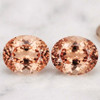 12x10 mm 2pcs { 8.49 cts} Oval Brilliant Cut Extreme Brilliancy Intense Peach Pink Morganite Natural [Flawless-VVS]--AAA Grade