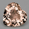 8.00 mm { 1.54 cts } Heart Brilliant Cut Extreme Brilliancy Natural Peach Pink Morganite [Flawless-VVS]--AAA Grade