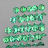 2.00 mm 30 pcs Round Brilliant Cut Natural Green Emerald