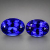 9x7 mm 2pcs { 4.31 cts} Oval Brilliant Cut Extreme Brilliancy Intense D Block Purple Blue Tanzanite Natural {Flawless-VVS1}--Premium Grade