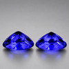 9x7 mm 2pcs { 4.26 cts} Oval Brilliant Cut Extreme Brilliancy Intense D Block Purple Blue Tanzanite Natural {Flawless-VVS1}--Premium Grade