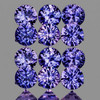2.50 mm 12 pcs Round Machine Brilliant Cut Natural AAA Violet Blue Sapphire Natural {Flawless-VVS)--AAA Grade