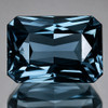 6x4 mm { 0.65 cts } Octagon Emerald Cut AAA Fire Titanium Blue Spinel Natural {Flawless-VVS}