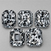 4.0-4.5 x 3.5-4.0 mm 5 pcs { 1.80 cts } Octagon Radiant Cut Extreme Brilliancy Titanium Gray Spinel Natural {Flawless-VVS}--AAA Grade