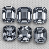 4.5-5.0 x 4.0 mm 5 pcs { 2.73 cts } Octagon Extreme Brilliancy Titanium Gray Spinel Natural {Flawless-VVS}--AAA Grade