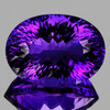 24x17 mm { 29.86 cts } Oval Concave Cut Extreme Brilliancy Intense AAA Royal Purple Amethyst Natural {Flawless-VVS1}--AAA Grade