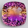 21.50 mm { 47.75 cts } Cushion Concave Cut Extreme Brilliancy Natural Bi Color Ametrine {Flawless-VVS1}--AAA Grade