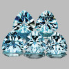 5.00 mm 5 pcs Trilliant Brilliant Cut Extreme Brilliancy Natural Blue Aquamarine {Flawless-VVS}