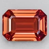7x5 mm { 1.03 cts} Octagon Emerald Cut AAA Neon Intense Orange Sapphire Natural {Flawless-VVS}--AAA Grade