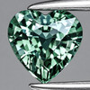 5.00 mm { 0.66 cts} Heart Extreme Brilliancy Teal Green Sapphire Natural {Flawless-VVS}--AAA Grade