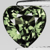 5.00 mm { 0.59 cts} Heart AAA Fire Titanium Green Sapphire Natural {Flawless-VVS}