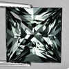 4.30 mm { 0.54 cts} Square Princess AAA Fire Titanium Green Sapphire Natural {Flawless-VVS}