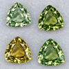 4.70-5.00 mm { 2.04 cts } Trillion Cut AAA Fire Natural Mix Yellow Green Madagascar Sapphire {Flawless-VVS}