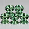 4.5x3.5 mm 5 pcs Oval AAA Fire Teal Green Sapphire Natural {Flawless-VVS}--AAA Grade