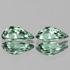 7x5 mm 2pcs { 1.08 cts} Pear Brilliant Cut Extreme Brilliancy Natural Mint Green Tourmaline {Flawless-VVS}--AAA Grade