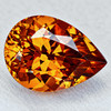 10x7.5 mm { 3.55 cts} Pear Brilliant Cut Extreme Brilliancy Intense Golden Yellow Zircon {Flawless-VVS1}--AAA Grade