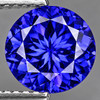 8.00 mm { 2.04 cts} Round Brilliant Cut Extreme Brilliancy Best AAA D Block Purple Blue Tanzanite Natural {Flawless-VVS1}--Premium Grade