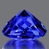 7.50 mm { 1.63 cts } Cushion Brilliant Cut Extreme Brilliancy Intense D Block Purple Blue Tanzanite Natural {Flawless-VVS1}--Premium Grade
