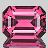 8x6 mm { 1.73 cts } Octagon Emerald Cut AAA Neon AAA Raspberry Pink Rhodolite Garnet Natural {Flawless-VVS1}--AAA Grade