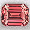 7x6 mm { 1.22 cts } Octagon Emerald Cut Best AAA Neon Natural AAA Padparadscha Pink Rhodolite Garnet {Flawless-VVS1}--AAA Grade