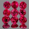 2.50 mm 9 pcs Round AAA Fire Intense AAA Pink Red Burma Ruby Natural {VVS}--AAA Grade